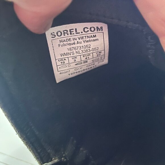 Sorel Women’s 10 Cate Cut Out Black Brown Leather Slip On Ankle Boots T15 - Picture 14 of 14